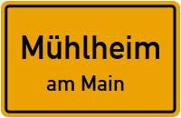 Ortsschild Mühlheim.am Main